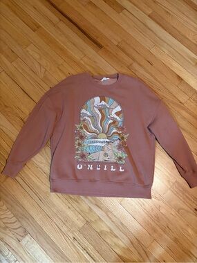 O'Neill Women’s Rust-Brown Graphic Crewneck Sweatshirt